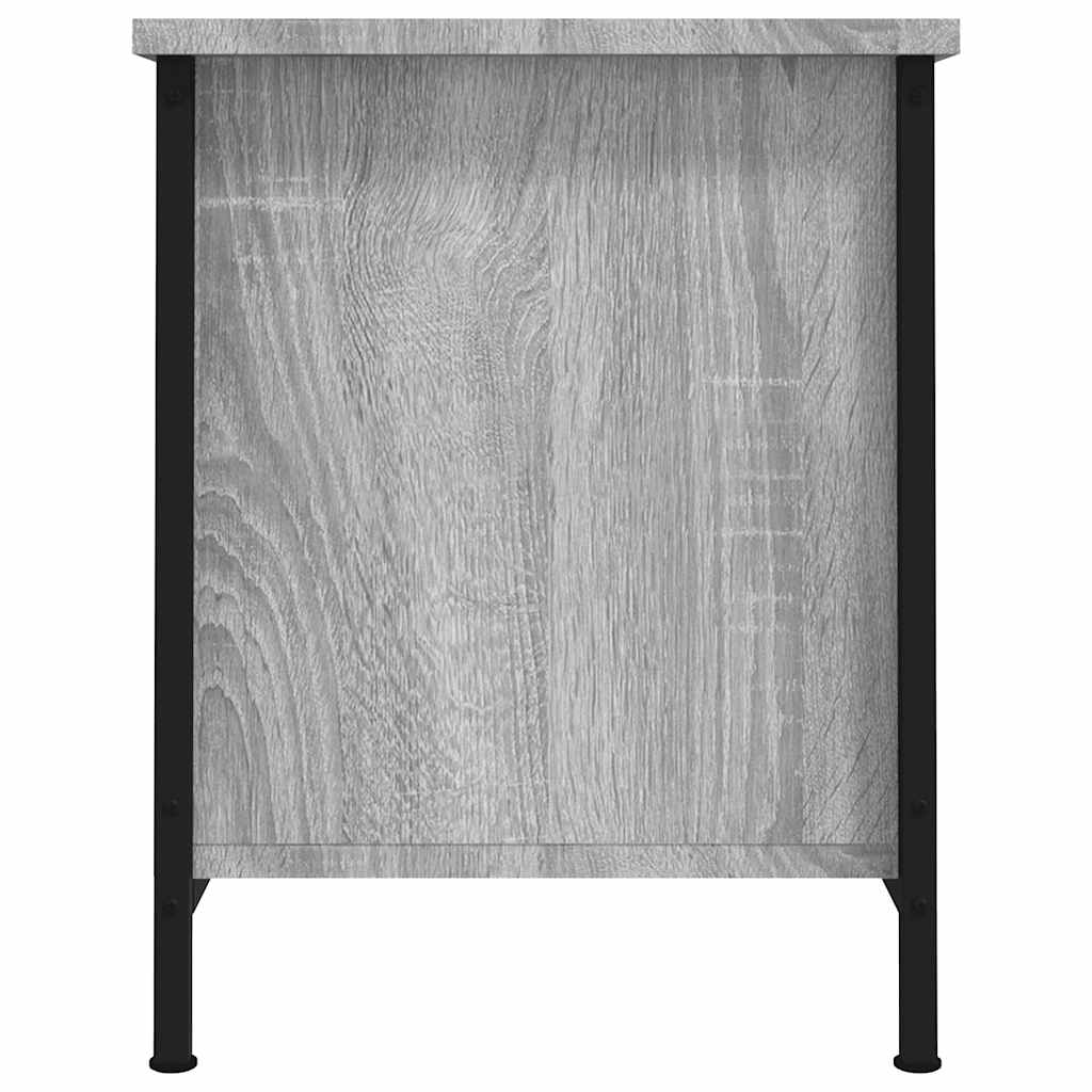 tv-bord med låger 60x35x45 cm konstrueret træ grå sonoma-eg