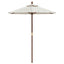 haveparasol med træstang 196x231 cm sandfarvet