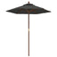 haveparasol med træstang 196x231 cm antracitgrå