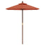 haveparasol med træstang 196x231 cm terrakotta