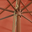 haveparasol med træstang 400x273 cm terrakotta