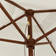 haveparasol med træstang 198x198x231 cm sandfarvet