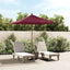 haveparasol med træstang 198x198x231 cm bordeauxfarvet