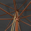 haveparasol med træstang 300x300x273 cm antracitgrå