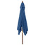haveparasol med træstang 300x300x273 cm azurblå