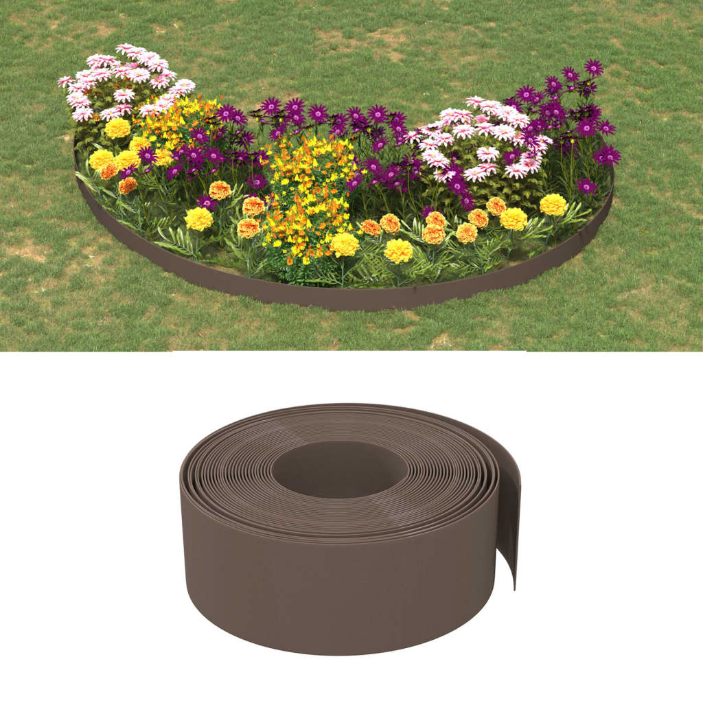 græskant 10 m 20 cm polyethylen brun