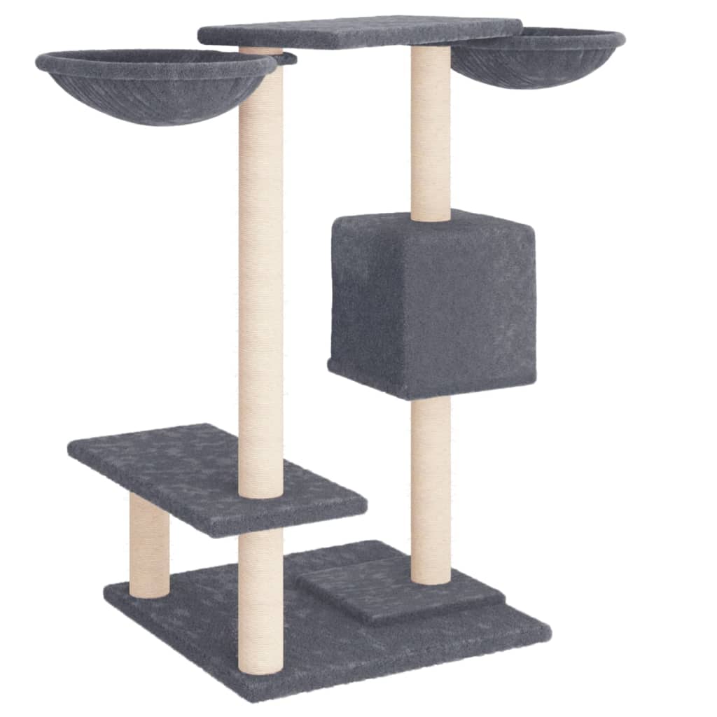 kradsetræ med sisalstolper 82 cm mørkegrå