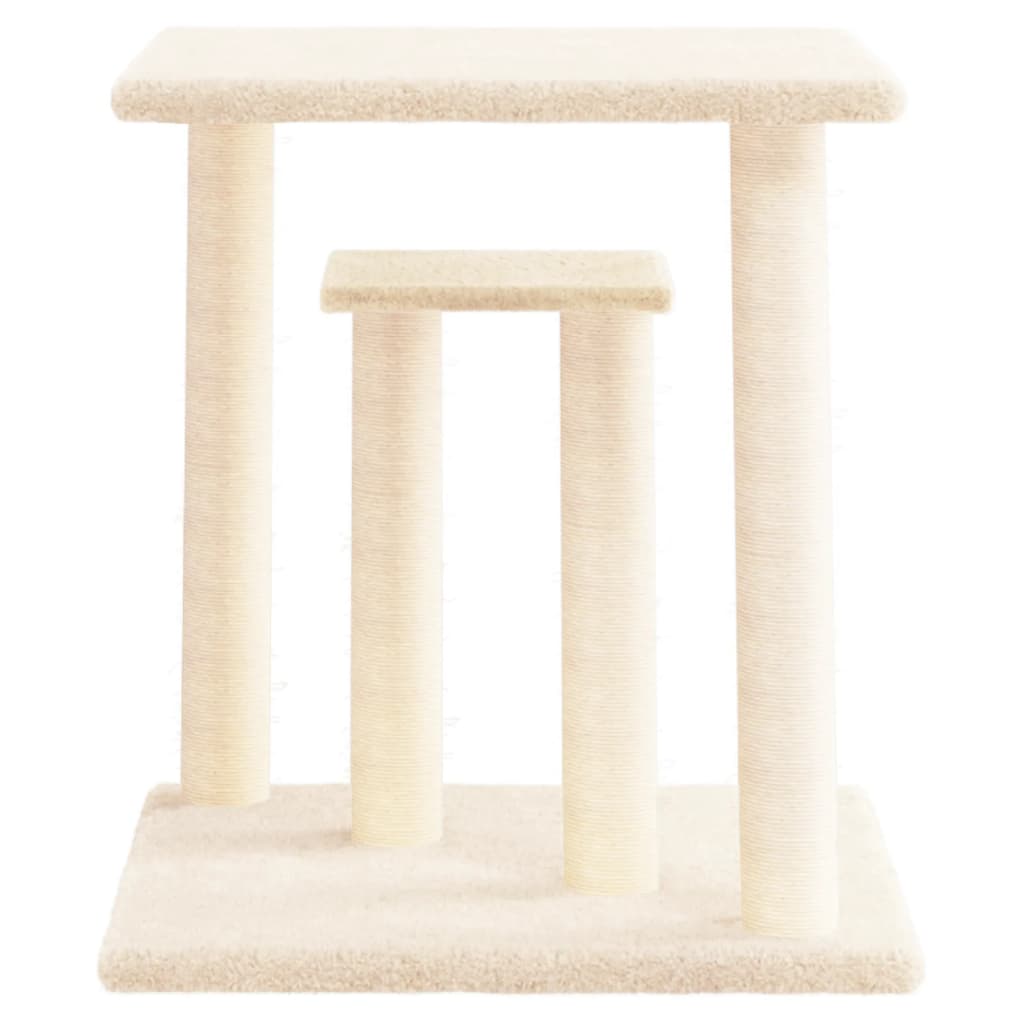 kradsetræ med platforme 50 cm cremefarvet