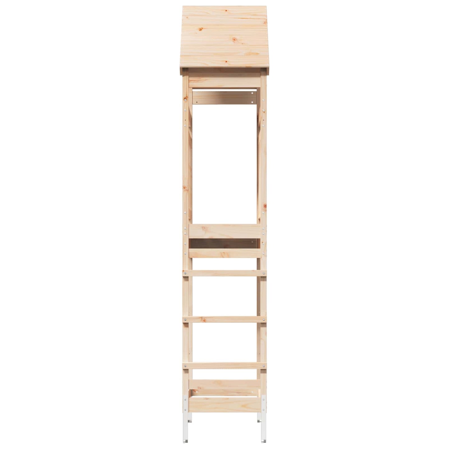 Udendørs Legetårn Naturfarvet 53 x 85 x 264 cm Massivt fyrretræ