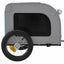 cykeltrailer til kæledyr oxfordstof og jern blå og grå
