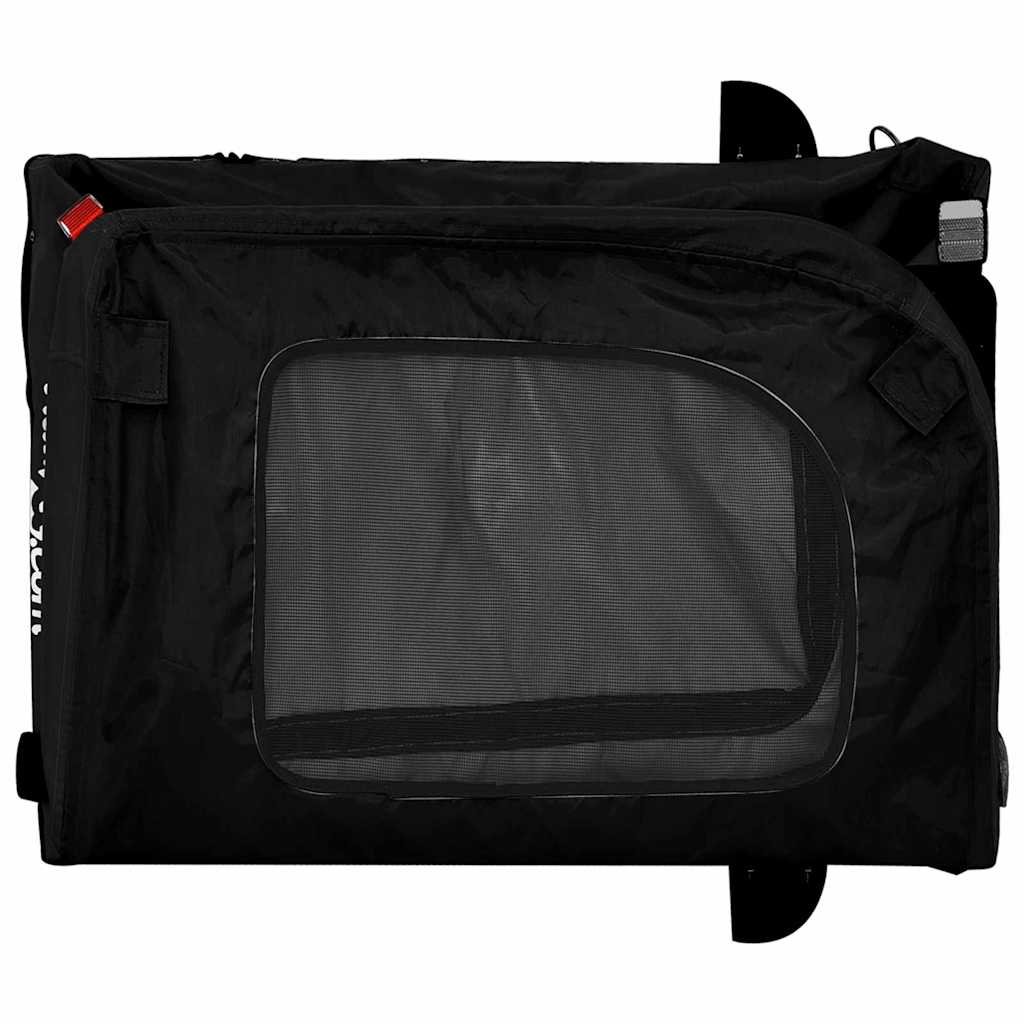 Cykelanhænger til kæledyr med opbevaring Sort 125 x 53 x 54 cm