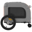 cykeltrailer til kæledyr oxfordstof og jern orange og grå