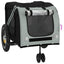 hundetrailer til cykel oxfordstof og jern grå og sort