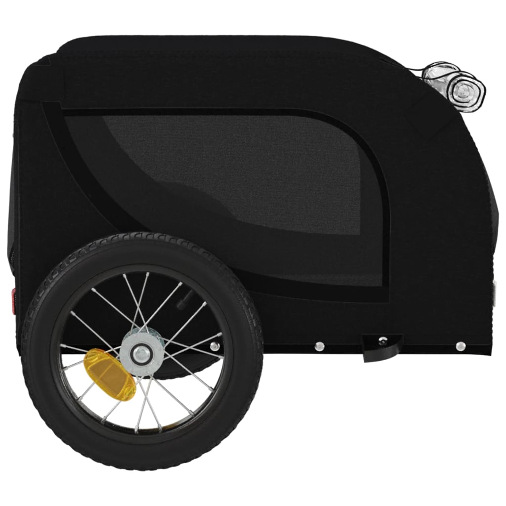 cykeltrailer til kæledyr oxfordstof og jern sort