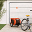 hundetrailer til cykel oxfordstof og jern orange og sort