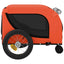 hundetrailer til cykel oxfordstof og jern orange og sort