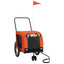 hundetrailer til cykel oxfordstof og jern orange og sort