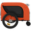 hundetrailer til cykel oxfordstof og jern orange og sort