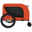 hundetrailer til cykel oxfordstof og jern orange og sort
