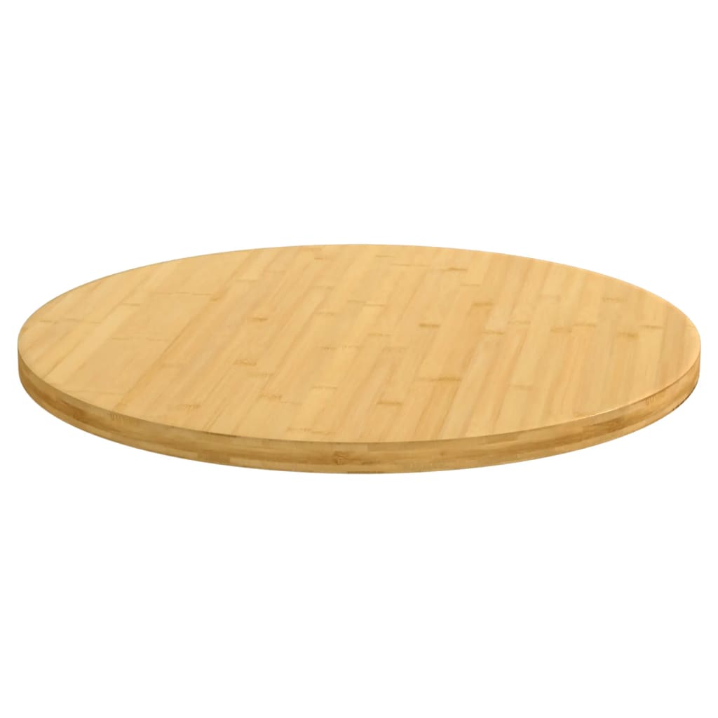 bordplade Ø90x2,5 cm bambus