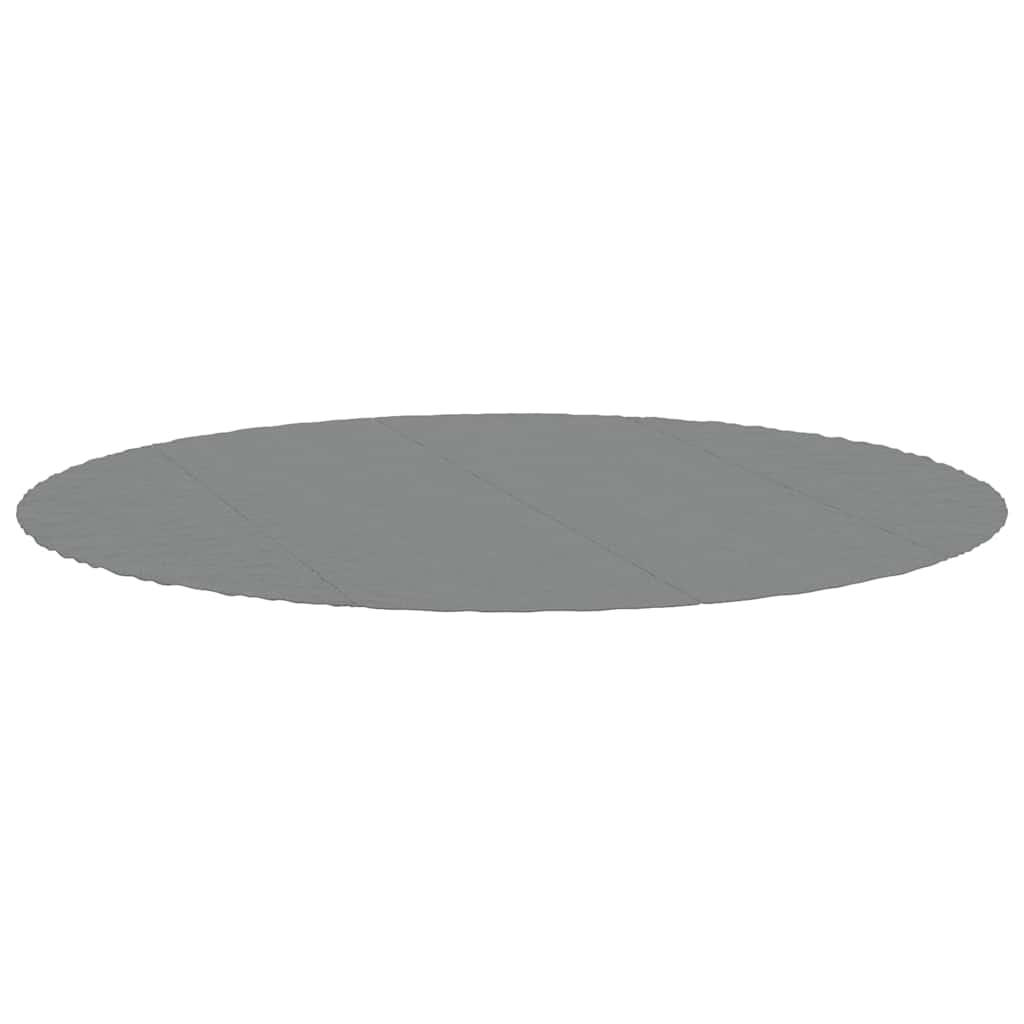 poolunderlag Ø458 cm polyester-geotekstil lysegrå billede