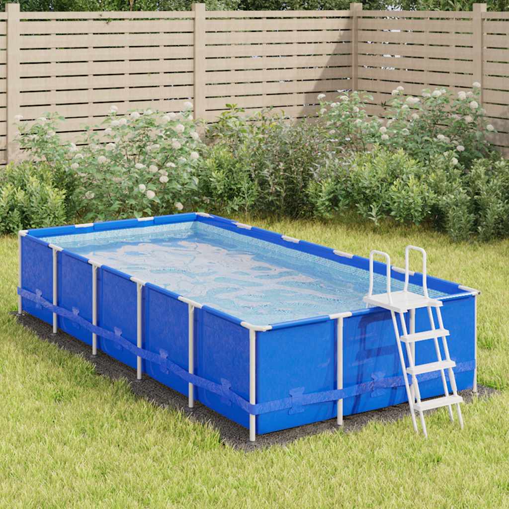 poolunderlag 420x220 cm polyester-geotekstil lysegrå billede