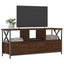 tv-bord 102x33x45 cm konstrueret træ og jern brun egetræsfarve