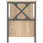 tv-bord 90x33x45 cm konstrueret træ og jern sonoma-eg