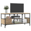 tv-bord 100x35x45 cm konstrueret træ og jern sonoma-eg