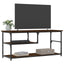 tv-bord 103x38x46,5 cm konstrueret træ og stål brun eg