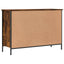 skoskab 100x35x70 cm konstrueret træ røget egetræsfarve