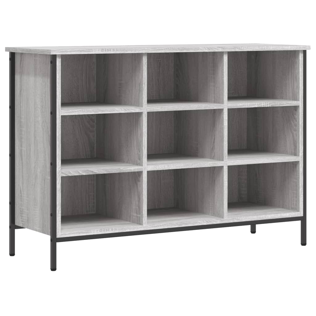 skoskab 100x35x70 cm konstrueret træ grå sonoma-eg