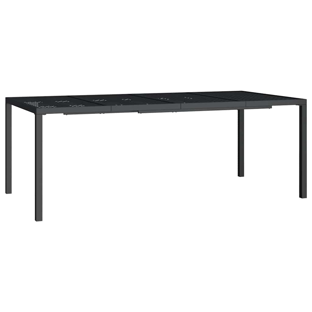 havebord 200x100x72 cm stål antracitgrå