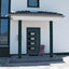 hoveddør 100x210 cm aluminium og PVC antracitgrå