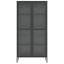 skab 85x40x180 cm glas og stål sort