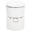 bærbart campingtoilet 24+17 l HDPE og stål hvid