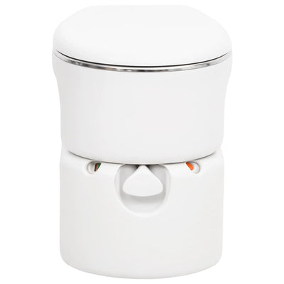 bærbart campingtoilet 24+17 l HDPE og stål hvid
