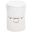 bærbart campingtoilet 24+17 l HDPE og emalje hvid