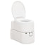 bærbart campingtoilet 24+17 l HDPE og emalje hvid