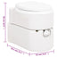 bærbart campingtoilet 24+17 l HDPE og PP hvid