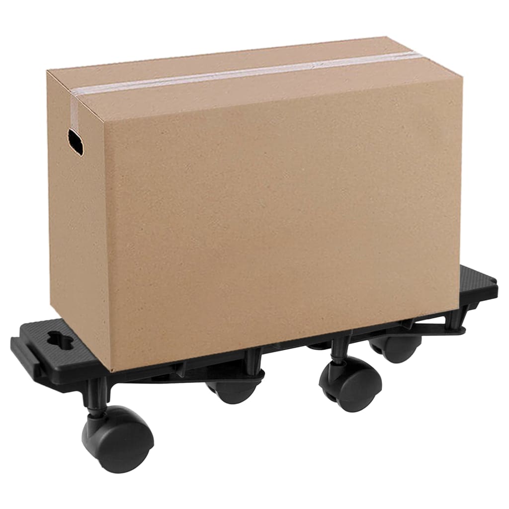 møbelhunde 4 stk. med 4 hjul 170 kg polypropylen sort
