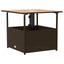 havebord med parasolhul 55x55x46,5 cm polyrattan brun
