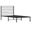sengeramme med sengegavl 75x190 cm metal sort