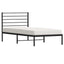 sengeramme med sengegavl 75x190 cm metal sort
