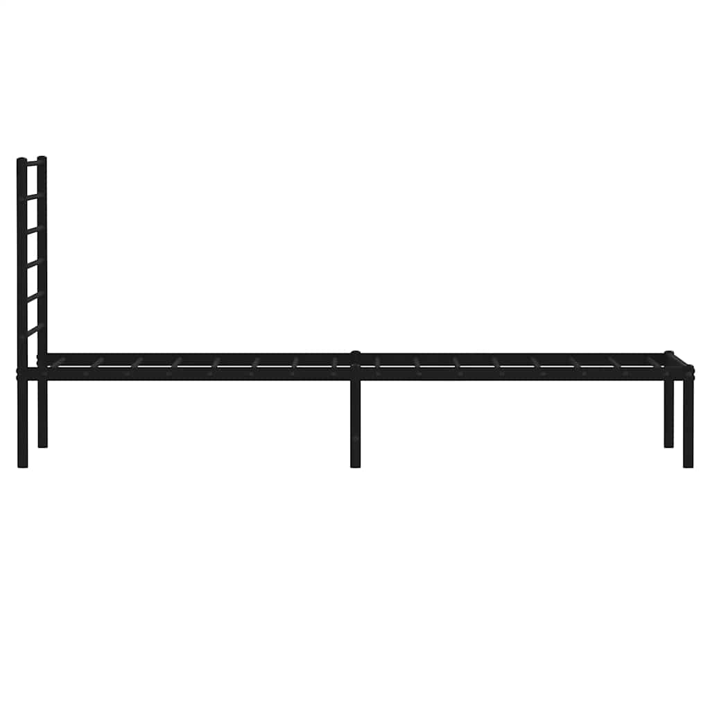 sengeramme med sengegavl 80x200 cm metal sort