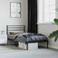 sengeramme med sengegavl 80x200 cm metal sort