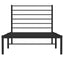 sengeramme med sengegavl 90x190 cm metal sort