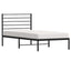 sengeramme med sengegavl 90x200 cm metal sort