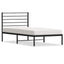 sengeramme med sengegavl 107x203 cm metal sort
