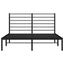 sengeramme med sengegavl 120x190 cm metal sort